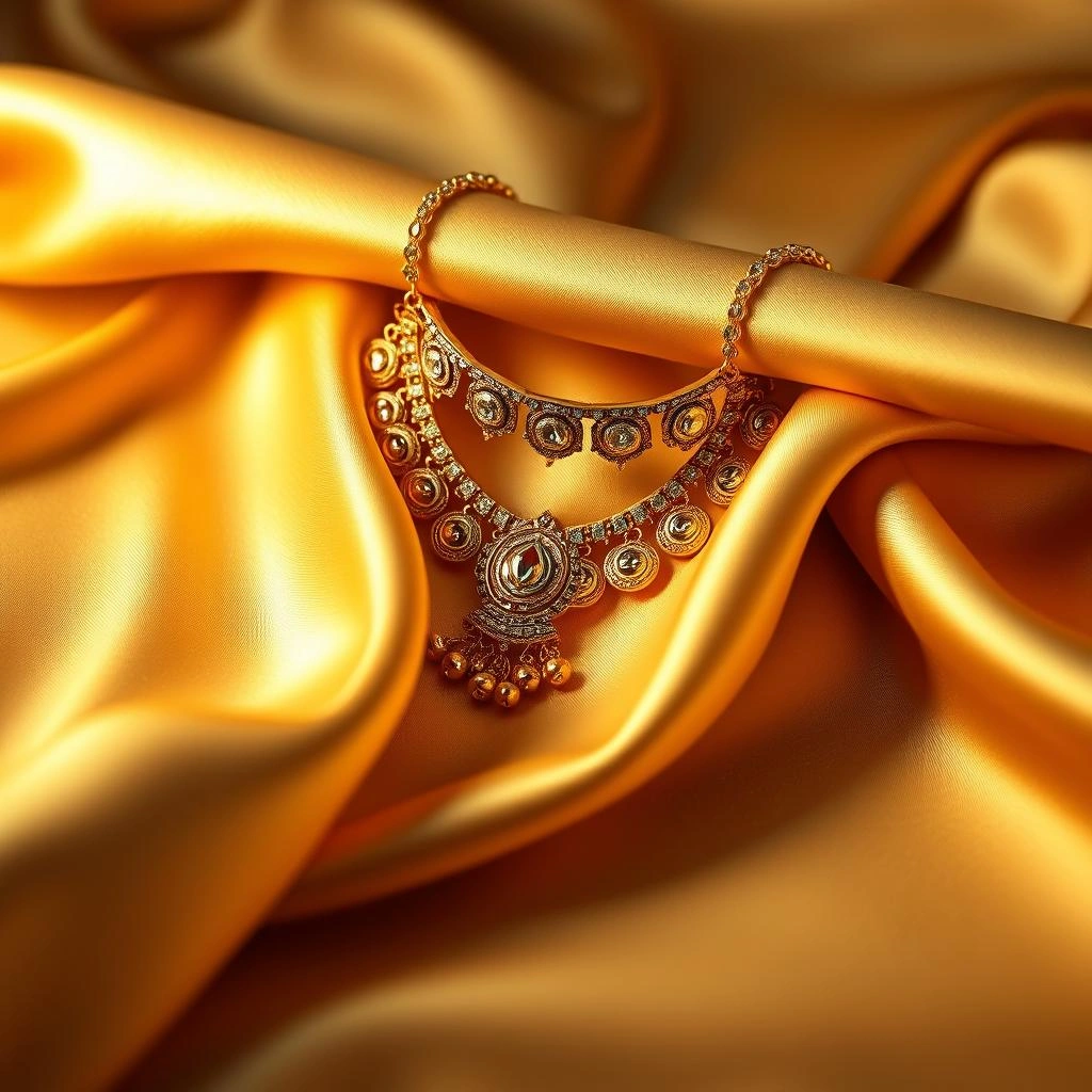 Double Layer Kasu Coin Medallion Rani Haar & Short Choker Set - 45° Hero Perspective Angle