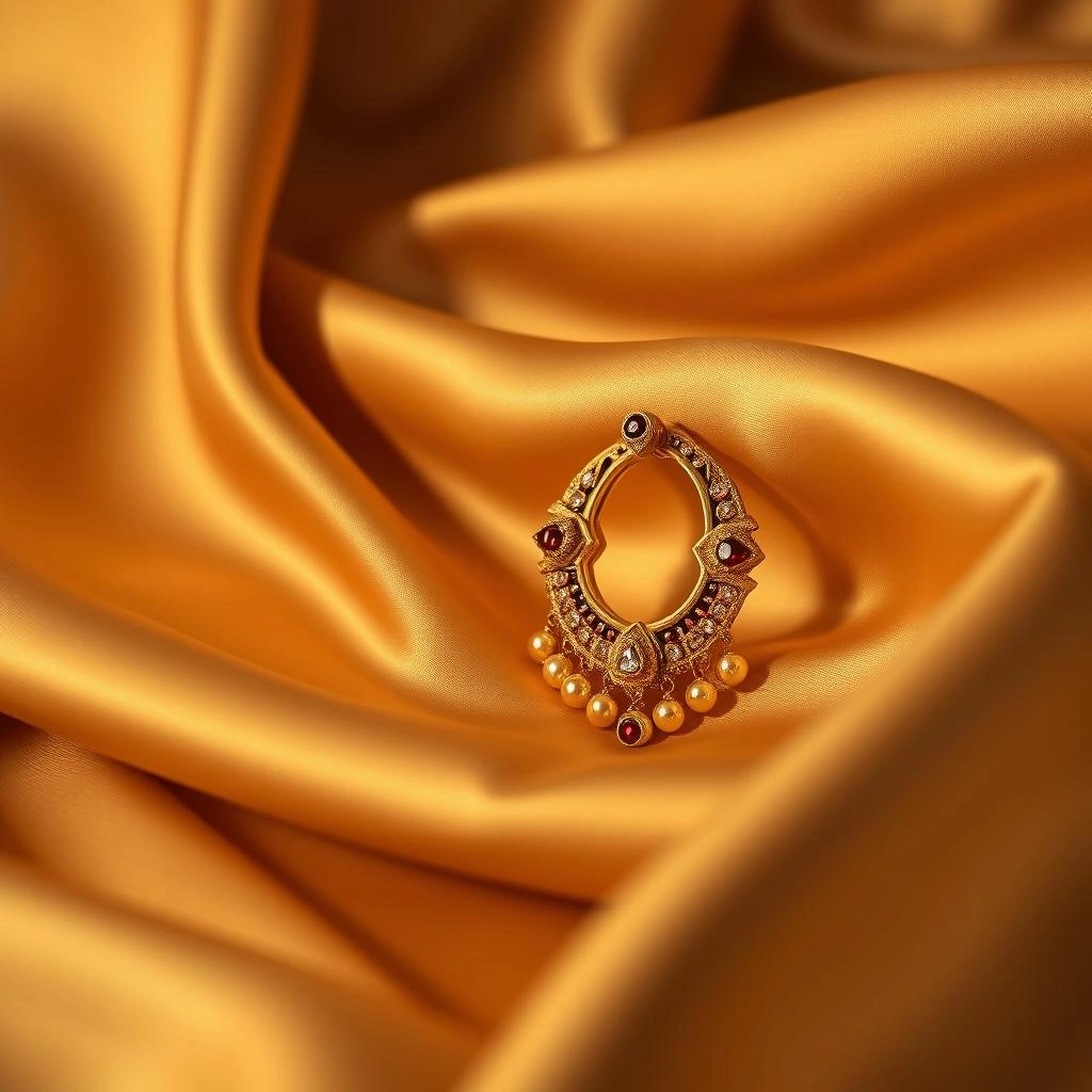 Maharashtrian 1-Gram Gold Full-Ear Bugadi & Kaan Pasha Ear Cuffs - 45° Hero Perspective Angle