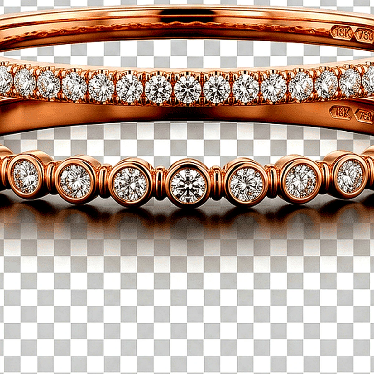 Navratna Kundan Bangles - Macro Detail View