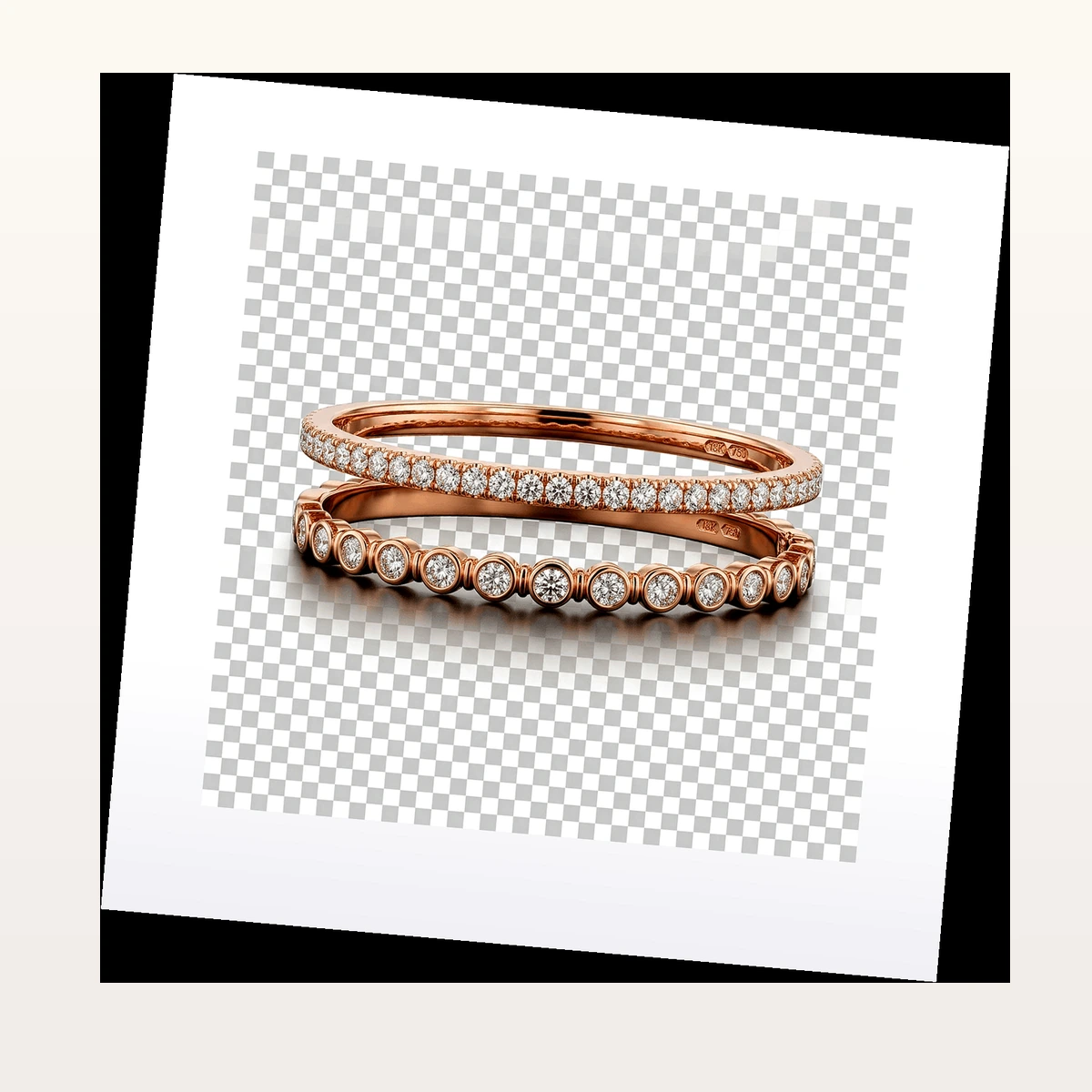 Pastel Mint Kundan Bangles - 45° Angle View