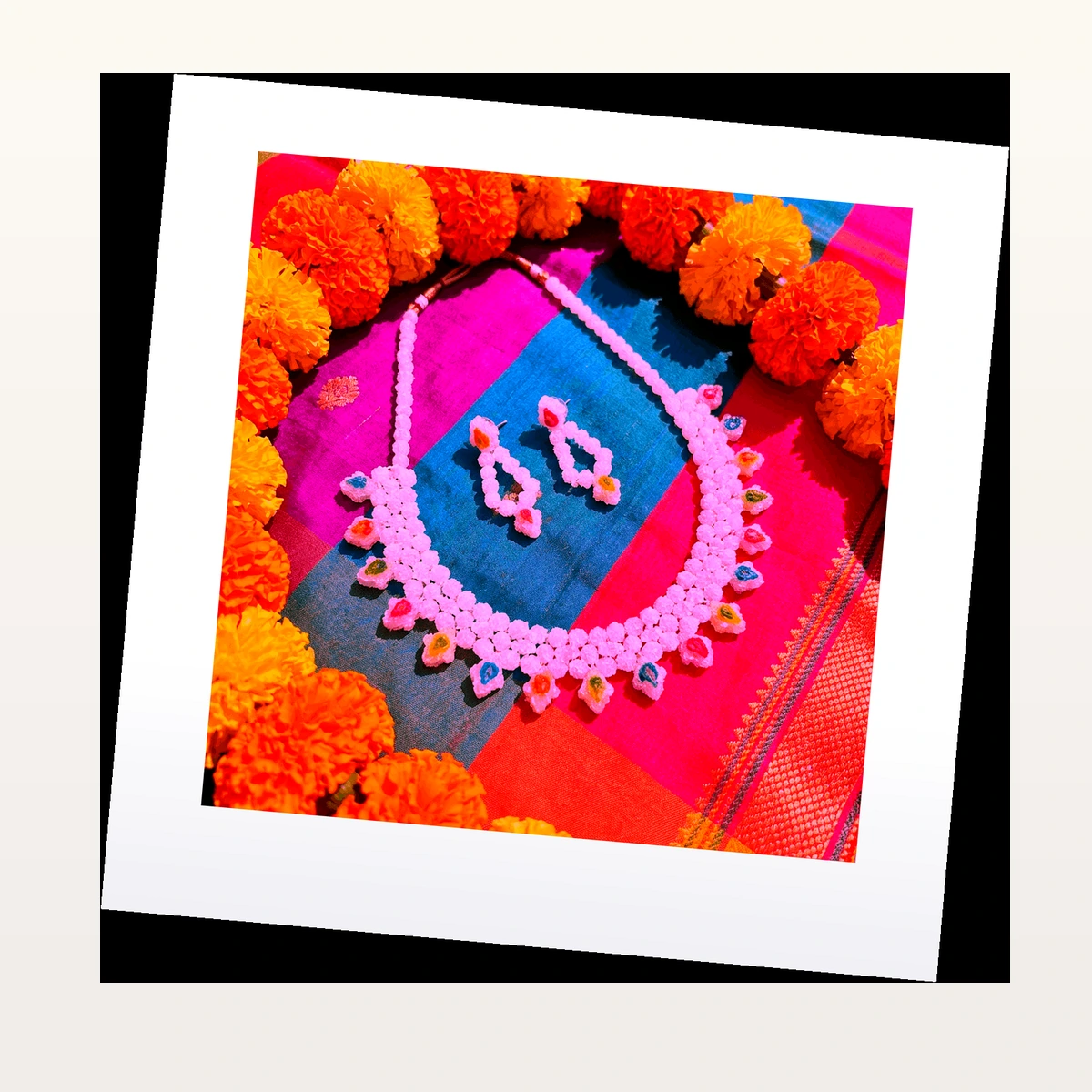 Gulali Pink Lac Bangles - 45° Angle View