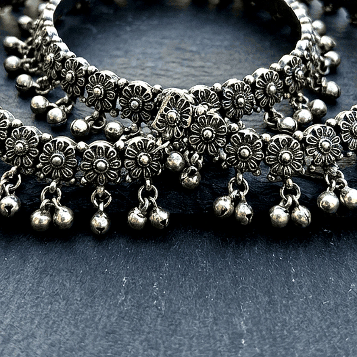 Lightweight 1-Gram Gold Sleek Milgrain Stack Bangles (Set of 4) - Macro Craftsmanship Detail View